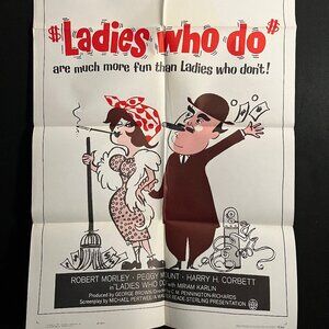 Ladies Who Do 1963 One Sheet Movie Poster Robert Morley Exploitation Comedy